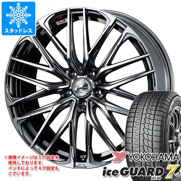 【タイヤ交換対象】スタッドレスタイヤ ヨコハマ アイスガードセブン iG70 215/50R18 92Q & レオニス SK 7.0-18 タイヤホイール4本セット215/50-18 YOKOHAMA iceGUARD 7 iG70|タイヤ1番
