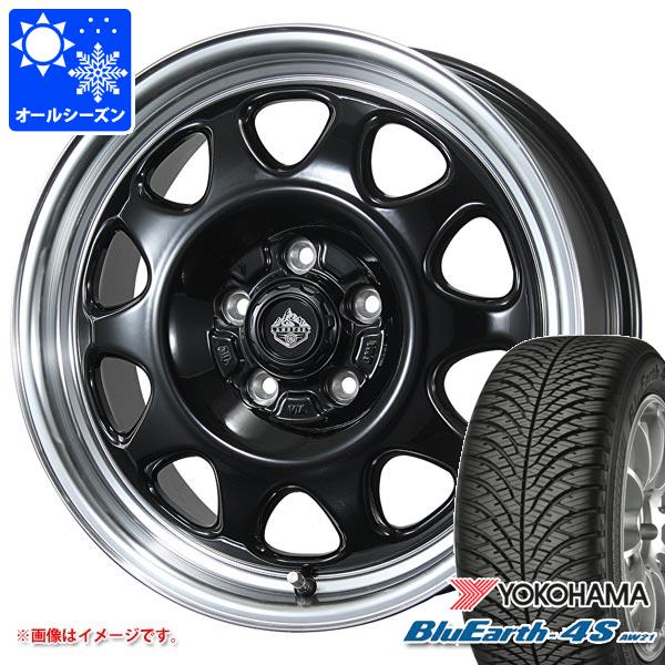 【タイヤ交換対象】デリカD:5用 オールシーズンタイヤ ヨコハマ ブルーアース4S AW21 225/65R17 106V XL ランドフット SWZ 7.0-17 タイヤホイール4本セット|タイヤ1番