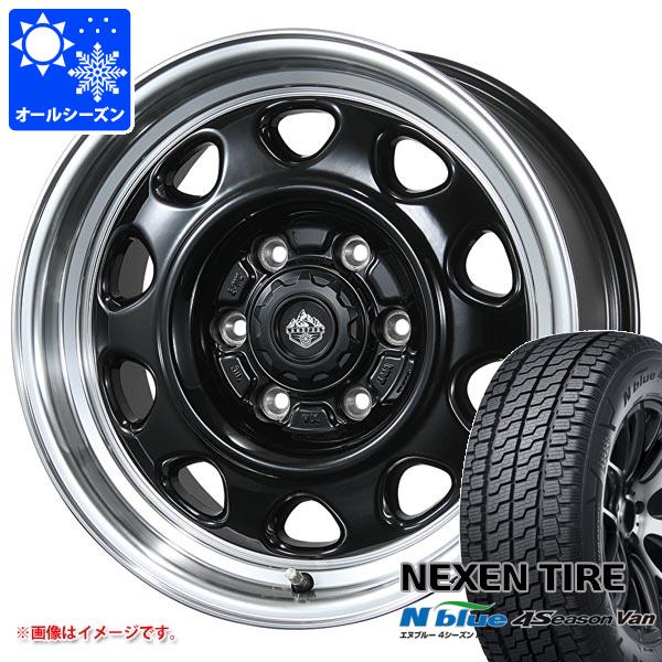【タイヤ交換対象】ハイエース 200系用 オールシーズンタイヤ ネクセン エヌブルー 4シーズン バン 215/65R16 109/107T ランドフット SWZ 6.5-16 タイヤホイール4本セット