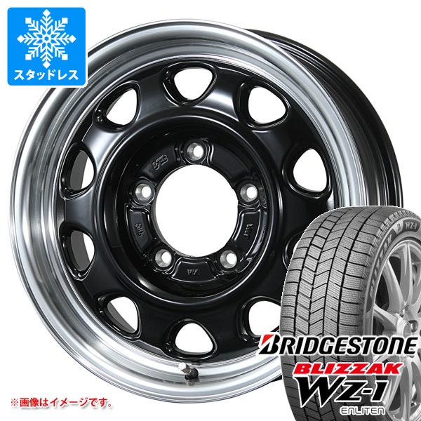【タイヤ交換対象】5本セット スズキ ジムニーシエラ JB74W用 スタッドレス ブリヂストン ブリザック WZ-1 195/80R15 96Q 2025年10月発売サイズ ランドフット SWZ タイヤホイール5本セット