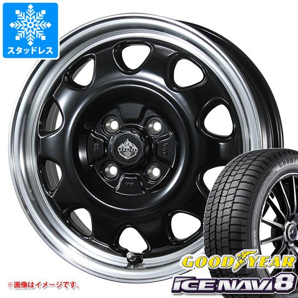 【タイヤ交換対象】スタッドレスタイヤ グッドイヤー アイスナビ8 195/45R16 80Q ＆ ランドフット SWZ 6.0-16 タイヤホイール4本セット195/45-16 GOODYEAR ICE NAVI 8
