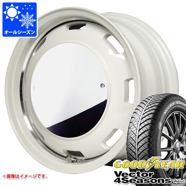 【タイヤ交換対象】ハスラー用 オールシーズンタイヤ グッドイヤー ベクター 4シーズンズ ハイブリッド 165/70R14 81S ガルシア シスコムーン 4.5-14 タイヤホイール4本セット