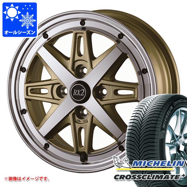 【タイヤ交換対象】ハスラー用 オールシーズンタイヤ ミシュラン クロスクライメートプラス 165/65R14 83T XL ドゥオール フェニーチェ RX2 4.5-14 タイヤホイール4本セット|タイヤ1番