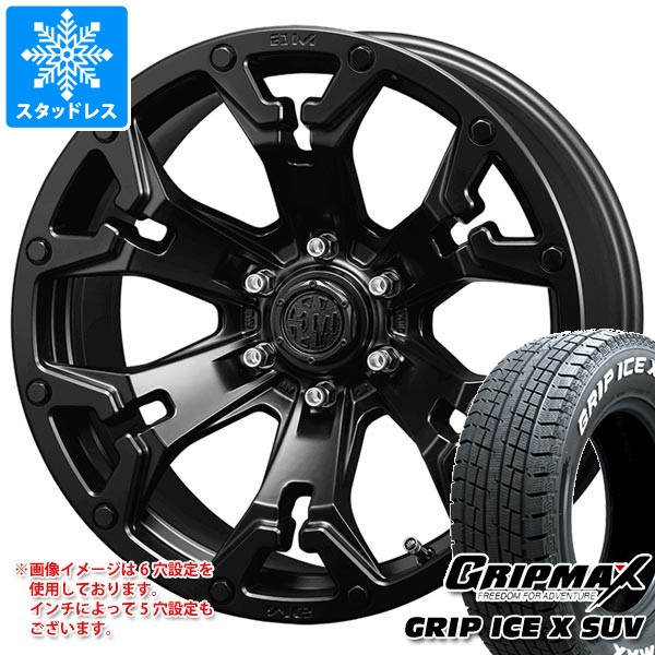 【タイヤ交換対象】デリカD:5用 スタッドレス グリップマックス グリップアイスエックス SUV 215/70R16 100Q ホワイトレター クリムソン MG ゴーレム タイヤホイール4本セット｜タイヤ１番