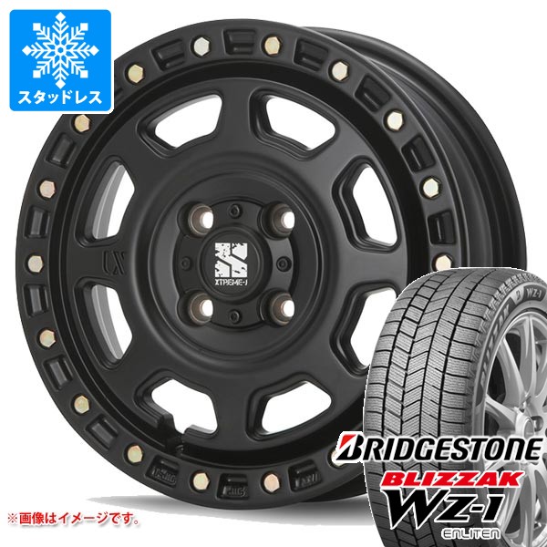 【タイヤ交換対象】スタッドレスタイヤ ブリヂストン ブリザック WZ-1 165/65R15 81Q ＆ MLJ エクストリームJ XJ07 4.5-15 タイヤホイール4本セット165/65-15 BRIDGESTONE BLIZZAK WZ-1｜タイヤ１番