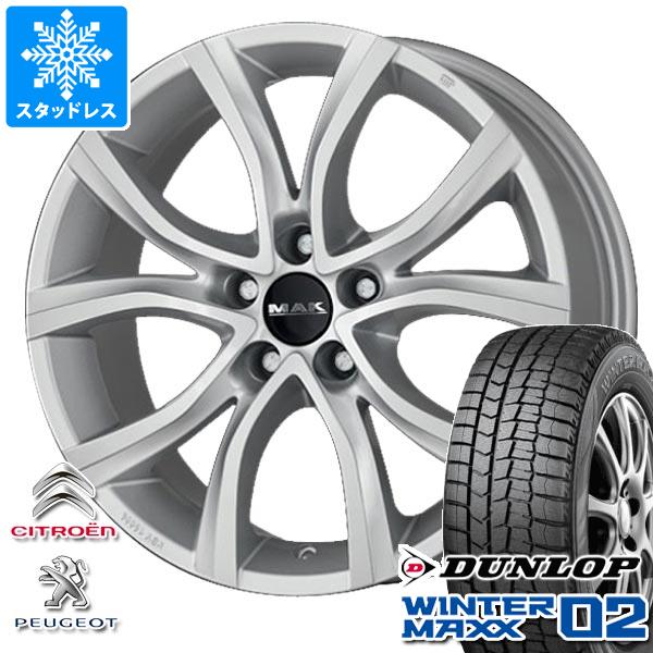 【タイヤ交換対象】シトロエン C5 X7系用 スタッドレス ダンロップ ウインターマックス02 WM02 225/55R17 97Q MAK アンチバス タイヤホイール4本セット