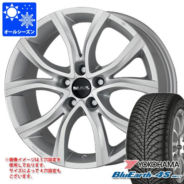 【タイヤ交換対象】プジョー 308 P5系用 オールシーズンタイヤ ヨコハマ ブルーアース4S AW21 225/45R17 94V XL MAK アンチバス タイヤホイール4本セット｜タイヤ１番 115,850円
