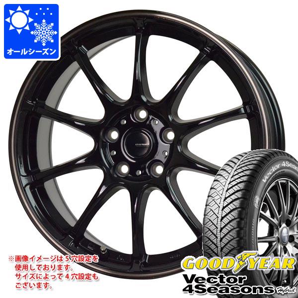 【タイヤ交換対象】オールシーズン 215/45R17 91H XL グッドイヤー ベクター 4シーズンズ ハイブリッド ジースピード P-07 7.0-17 タイヤホイール4本セット