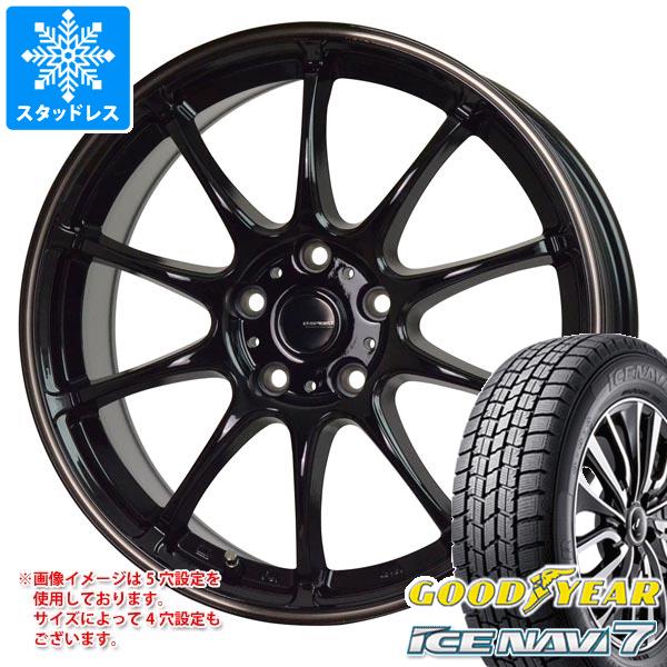 【タイヤ交換対象】スタッドレスタイヤ グッドイヤー アイスナビ7 225/45R18 91Q ＆ ジースピード P-07 7.5-18 タイヤホイール4本セット225/45-18 GOODYEAR ICE NAVI 7