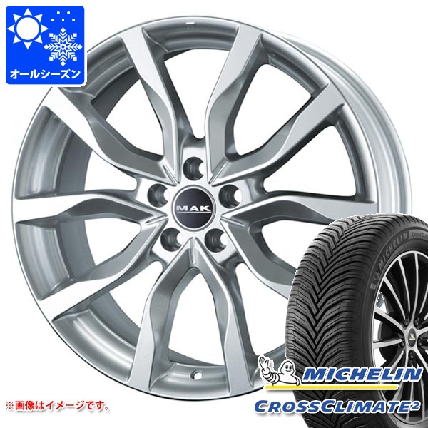 【タイヤ交換対象】ボルボ EX40 XE系用 オールシーズンタイヤ ミシュラン クロスクライメート2 235/55R18 104H XL VOL ボルボ承認 MAK ハイランズ タイヤホイール4本セット
