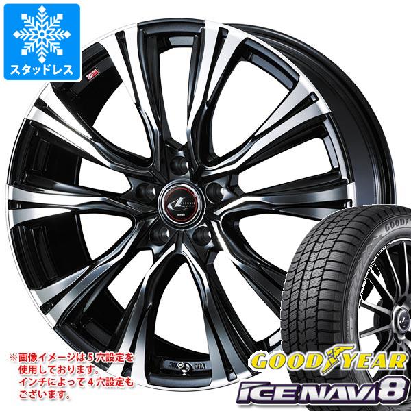 【タイヤ交換対象】スタッドレスタイヤ グッドイヤー アイスナビ8 215/55R18 95Q ＆ レオニス VR 7.0-18 タイヤホイール4本セット215/55-18 GOODYEAR ICE NAVI 8｜タイヤ１番