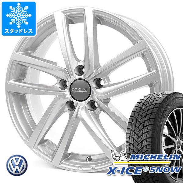 【タイヤ交換対象】VW ゴルフヴァリアント CD系用 スタッドレス ミシュラン エックスアイススノー 225/45R17 94H XL MAK ドレスデン タイヤホイール4本セット