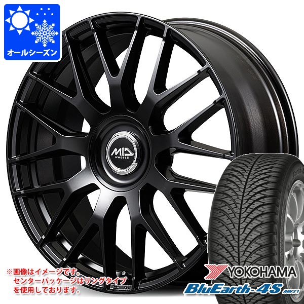 【タイヤ交換対象】トヨタ 40系アルファード用 オールシーズンタイヤ ヨコハマ ブルーアース4S AW21 225/60R18 104V XL MID エクスクルーシブ 029M 8.0-18 タイヤホイール4本セット｜タイヤ１番