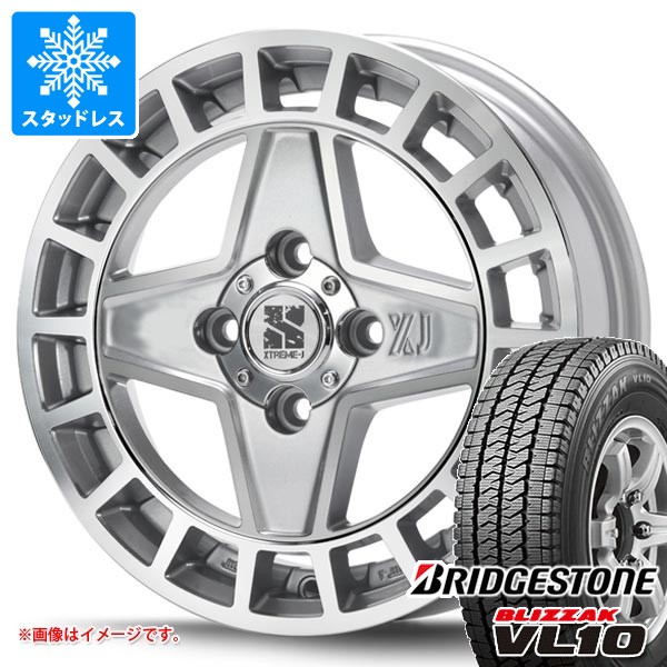 【タイヤ交換対象】ダイハツ ハイゼットカーゴ S320系用 スタッドレス ブリヂストン ブリザック VL10 145/80R12 80/78N (145R12 6PR相当) MLJ エクストリームJ クアッド タイヤホイール4本セット 56,430円