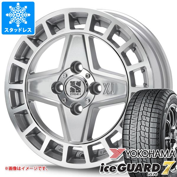 【タイヤ交換対象】スタッドレスタイヤ ヨコハマ アイスガードセブン iG70 155/65R14 75Q & MLJ エクストリームJ クアッド 4.5-14 タイヤホイール4本セット155/65-14 YOKOHAMA iceGUARD7 iG70|タイヤ1番