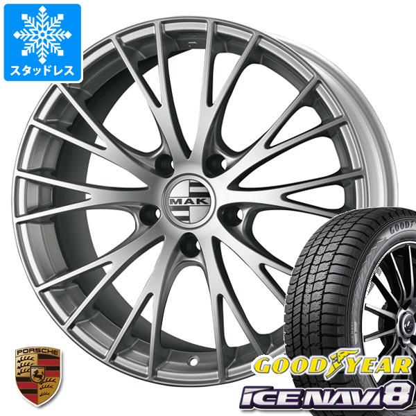 【タイヤ交換対象】ポルシェ パナメーラ用 スタッドレス グッドイヤー アイスナビ8 245/50R18 104Q XL MAK レネン タイヤホイール4本セット｜タイヤ１番