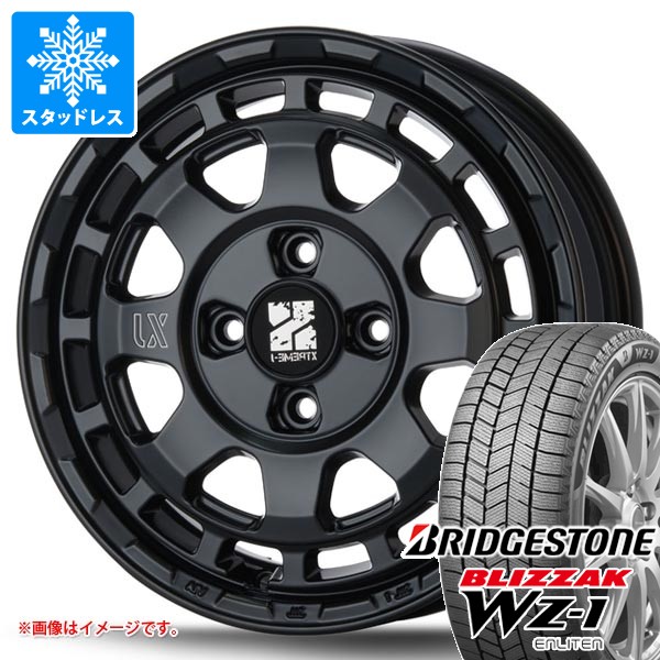 【タイヤ交換対象】スタッドレスタイヤ ブリヂストン ブリザック WZ-1 155/65R14 75Q ＆ MLJ エクストリームJ サバンザ 4.5-14 タイヤホイール4本セット155/65-14 BRIDGESTONE BLIZZAK WZ-1 68,970円