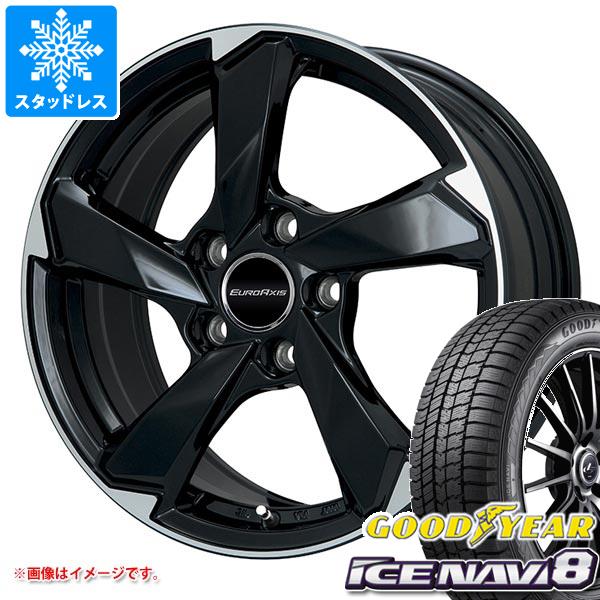 【タイヤ交換対象】VW T-クロス C1DKR用 スタッドレス グッドイヤー アイスナビ8 205/60R16 96Q XL ユーロアクシス クロスエッジ タイヤホイール4本セット