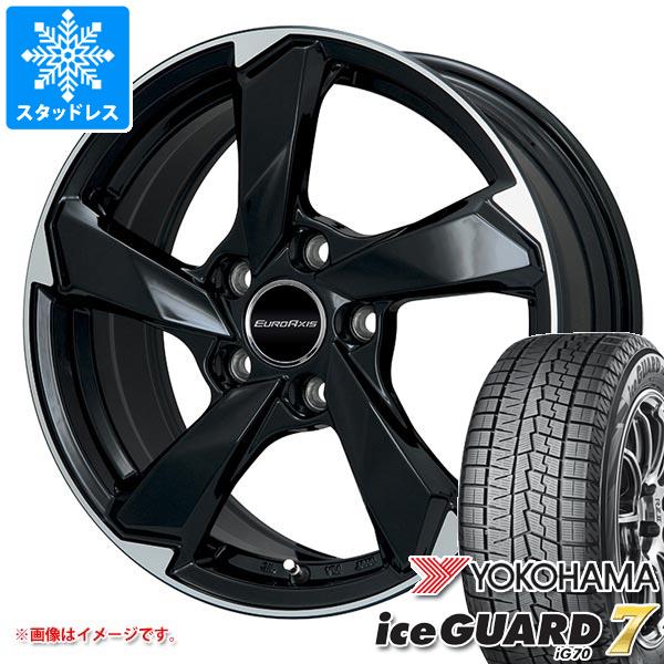 【タイヤ交換対象】VW T-クロス C1DKR用 スタッドレス ヨコハマ アイスガードセブン iG70 205/55R17 95Q XL ユーロアクシス クロスエッジ タイヤホイール4本セット