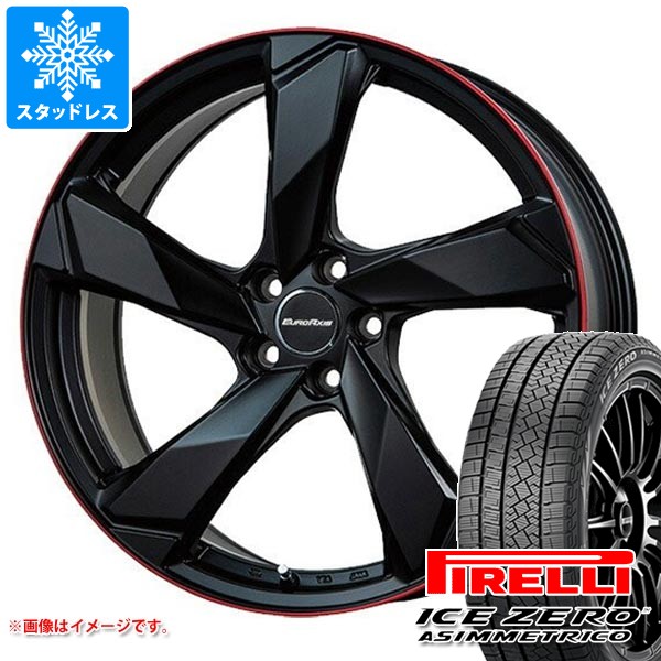 【タイヤ交換対象】ボルボ XC60 UB/UD系用 スタッドレス ピレリ アイスゼロアシンメトリコ SUV 235/60R18 107H XL ユーロアクシス クロスエッジ タイヤホイール4本セット