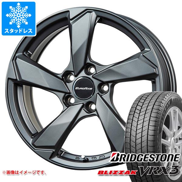 【タイヤ交換対象】VW ポロ AWC系用 スタッドレス ブリヂストン ブリザック VRX3 195/55R16 91Q XL ユーロアクシス クロスエッジ タイヤホイール4本セット