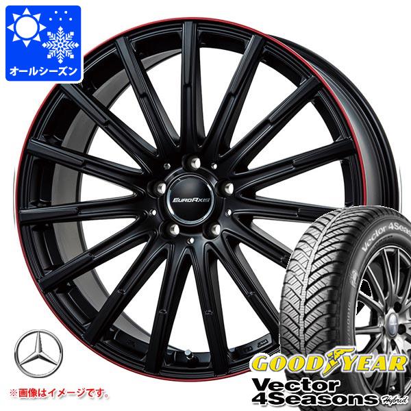 【タイヤ交換対象】メルセデスベンツ C118 CLA用 オールシーズンタイヤ グッドイヤー ベクター 4シーズンズ ハイブリッド 225/45R18 91H ユーロアクシス エアフルト タイヤホイール4本セット｜タイヤ１番