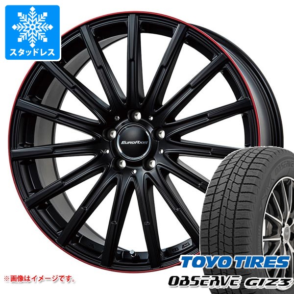 【タイヤ交換対象】メルセデスベンツ C117 CLA用 スタッドレス トーヨー オブザーブ ギズ3 225/40R18 88Q ユーロアクシス エアフルト タイヤホイール4本セット｜タイヤ１番