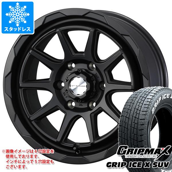 【タイヤ交換対象】CX-5 KE/KF系用 スタッドレス グリップマックス グリップアイスエックス SUV 225/70R16 103Q ホワイトレター マッドヴァンス06 タイヤホイール4本セット