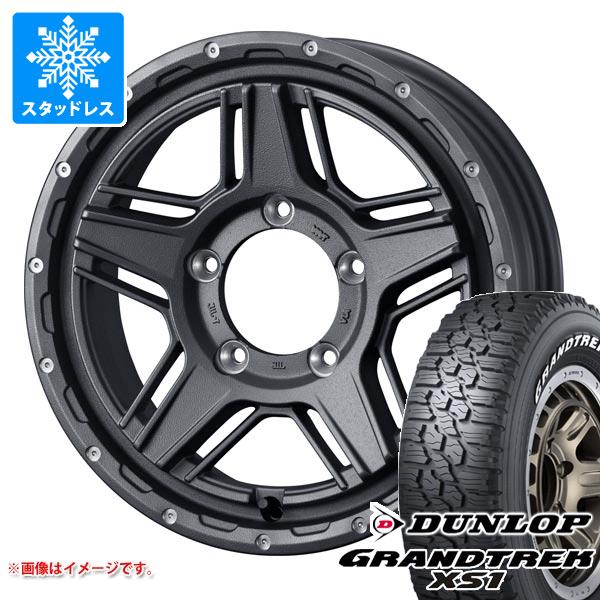 【タイヤ交換対象】5本セット ジムニー用 スタッドレス ダンロップ グラントレック XS1 185/85R16 105/103L LT ホワイトレター マッドヴァンス07 タイヤホイール5本セット
