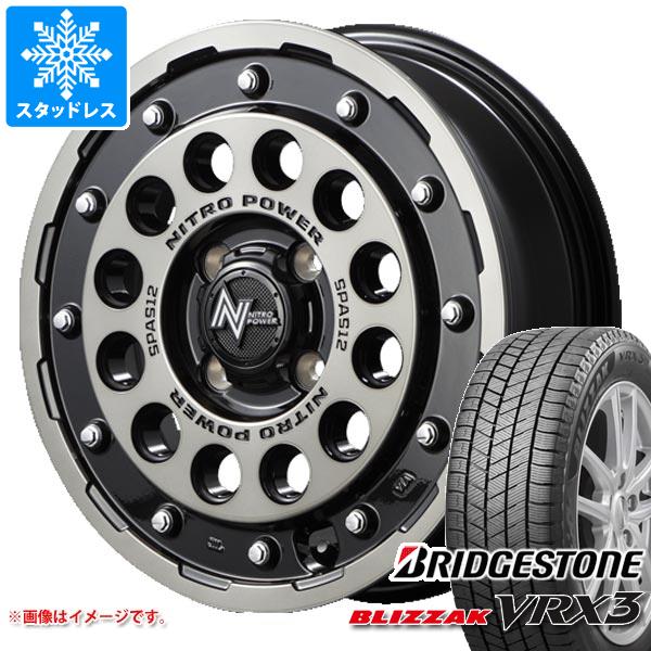 【タイヤ交換対象】エブリイワゴン DA17W用 スタッドレス ブリヂストン ブリザック VRX3 165/60R14 75Q ナイトロパワー H12 ショットガン タイヤホイール4本セット｜タイヤ１番