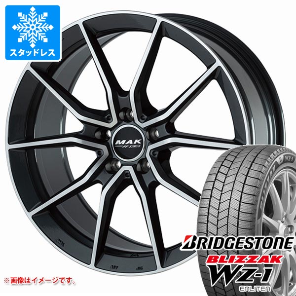 【タイヤ交換対象】メルセデスベンツ X156 GLAクラス用 スタッドレス ブリヂストン ブリザック WZ-1 235/50R18 97Q 2025年12月発売サイズ MAK アルジェントエフエフ タイヤホイール4本セット