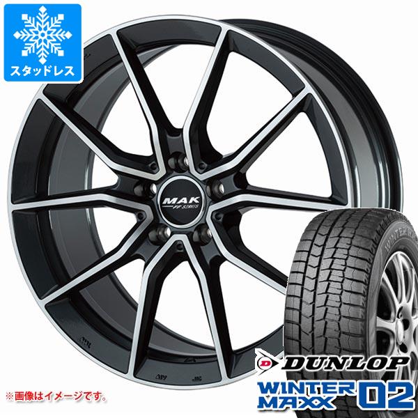 【タイヤ交換対象】メルセデスベンツ X156 GLA45 AMG用 スタッドレス ダンロップ ウインターマックス02 WM02 235/50R18 97Q MAK アルジェントエフエフ タイヤホイール4本セット|タイヤ1番