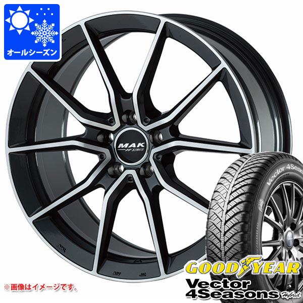 【タイヤ交換対象】メルセデスベンツ W205 Cクラス用 オールシーズンタイヤ グッドイヤー ベクター 4シーズンズ ハイブリッド 225/45R18 91H MAK アルジェントエフエフ タイヤホイール4本セット