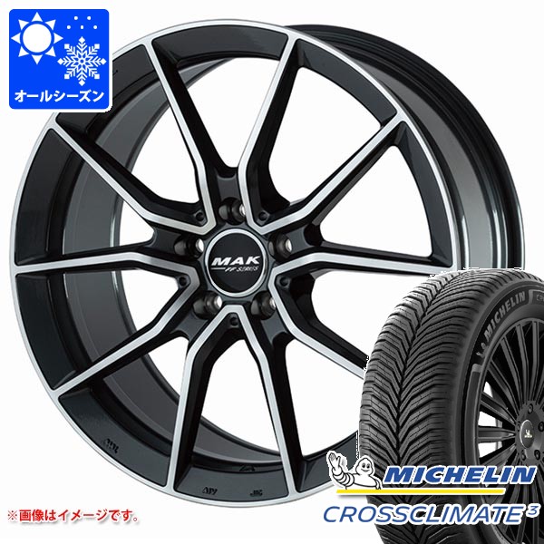 メルセデスベンツ W214 Eクラス用 オールシーズンタイヤ ミシュラン クロスクライメート3 225/55R18 102V XL MAK アルジェントエフエフ タイヤホイール4本セット｜タイヤ１番