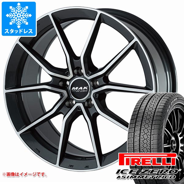 【タイヤ交換対象】メルセデスベンツ C236 CLEクラス用 スタッドレス ピレリ アイスゼロアシンメトリコ 245/45R18 100H XL MAK アルジェントエフエフ タイヤホイール4本セット｜タイヤ１番