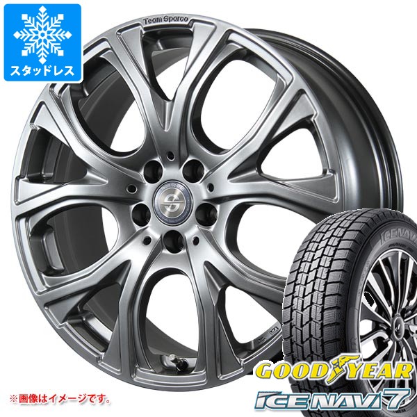 【タイヤ交換対象】プジョー 5008 T87系用 スタッドレス グッドイヤー アイスナビ7 215/50R17 91Q チームスパルコ ベネージュ タイヤホイール4本セット
