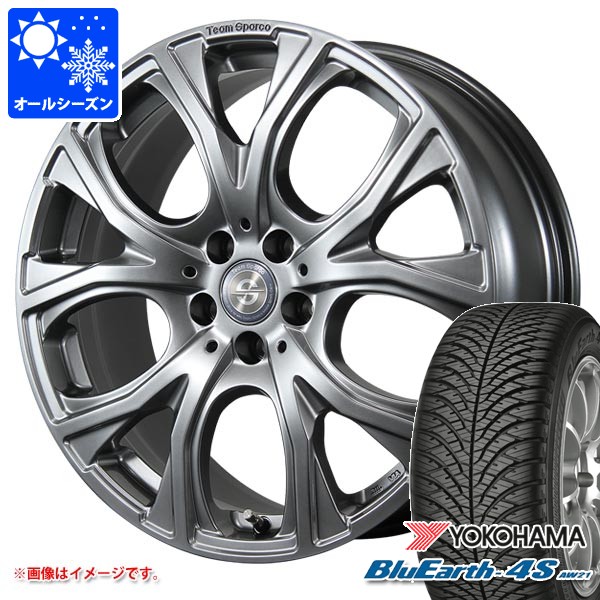 【タイヤ交換対象】ボルボ XC60 UB/UD系用 オールシーズンタイヤ ヨコハマ ブルーアース4S AW21 235/60R18 107W XL チームスパルコ ベネージュ タイヤホイール4本セット