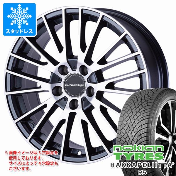 【タイヤ交換対象】ボルボ S80 AB系用 スタッドレス ノキアン ハッカペリッタ R5 225/55R16 99R XL ユーロデザイン カルヴァー タイヤホイール4本セット｜タイヤ１番