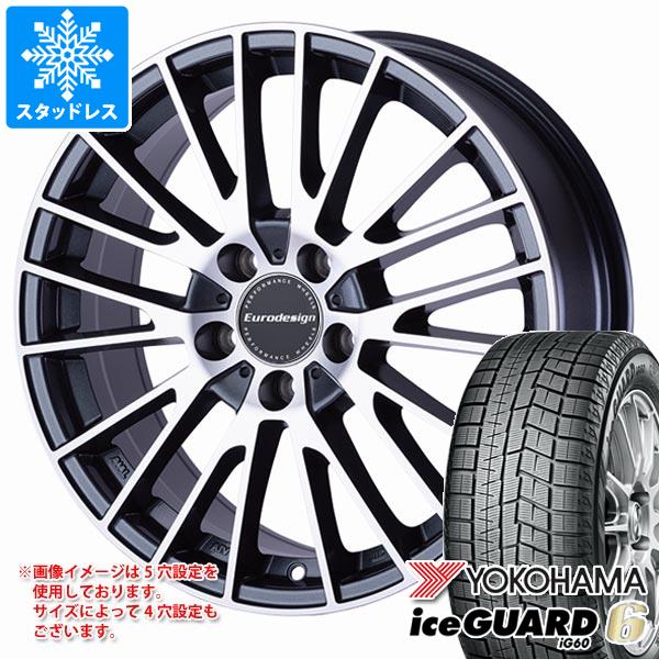 【タイヤ交換対象】ボルボ S80 AB系用 スタッドレス ヨコハマ アイスガードシックス iG60 225/55R16 99Q XL ユーロデザイン カルヴァー タイヤホイール4本セット｜タイヤ１番