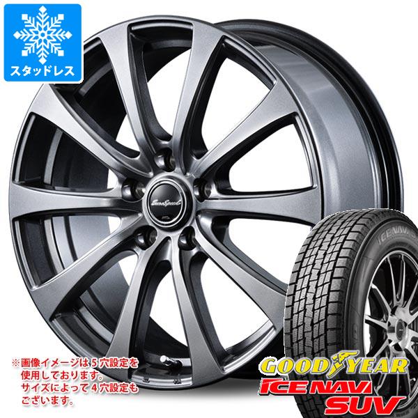 【タイヤ交換対象】スタッドレスタイヤ グッドイヤー アイスナビ SUV 235/65R18 106Q ＆ MID ホイールズ G10 7.5-18 タイヤホイール4本セット235/65-18 GOODYEAR ICE NAVI SUV