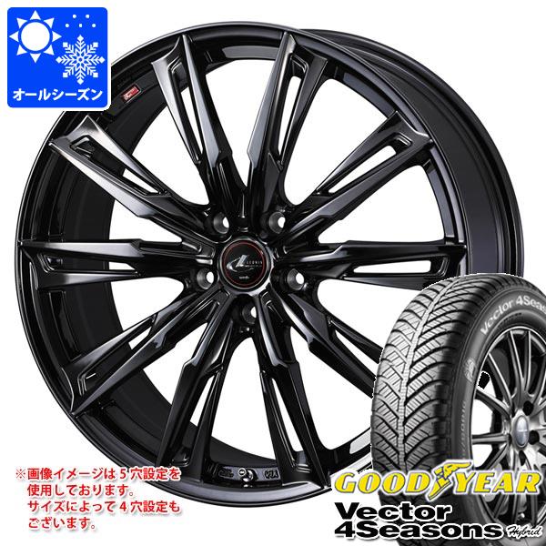 【タイヤ交換対象】オールシーズン 215/45R18 89H グッドイヤー ベクター 4シーズンズ ハイブリッド レオニス GX 7.0-18 タイヤホイール4本セット