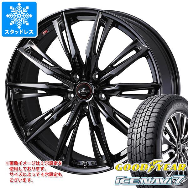 【タイヤ交換対象】スタッドレスタイヤ グッドイヤー アイスナビ7 225/45R18 91Q & レオニス GX 8.0-18 タイヤホイール4本セット225/45-18 GOODYEAR ICE NAVI 7|タイヤ1番