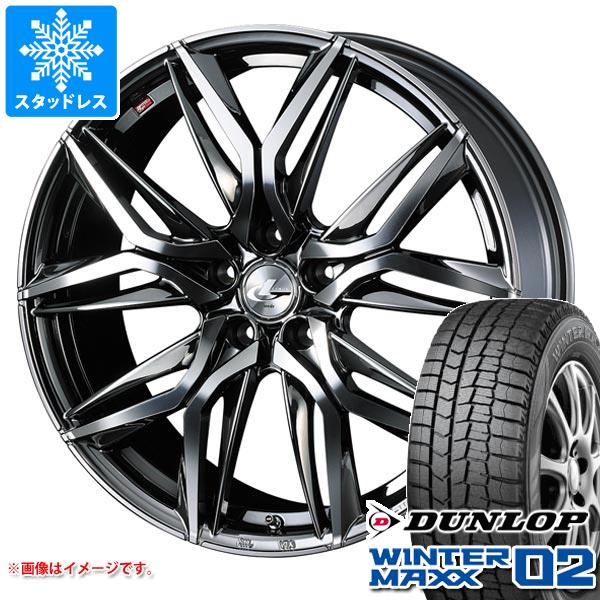 【タイヤ交換対象】 スタッドレスタイヤ ダンロップ ウインターマックス02 WM02 165/55R15 75Q ＆ レオニス LM 4.5-15 タイヤホイール4本セット165/55-15 DUNLOP WINTER MAXX 02 WM02