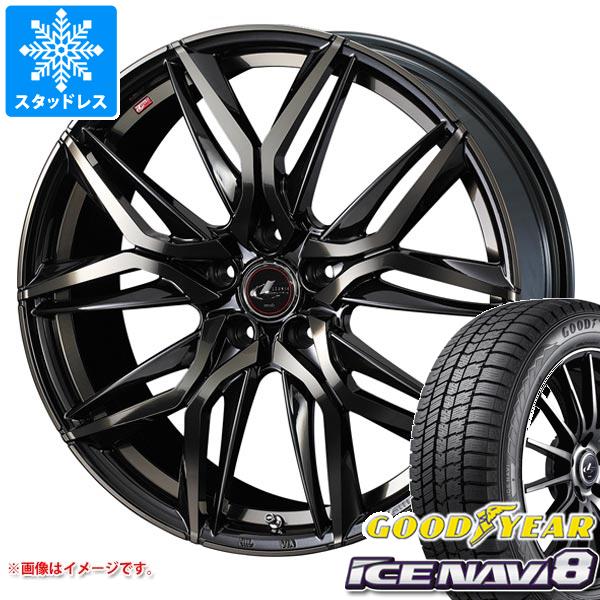 【タイヤ交換対象】スタッドレスタイヤ グッドイヤー アイスナビ8 205/50R17 93Q XL ＆ レオニス LM 7.0-17 タイヤホイール4本セット205/50-17 GOODYEAR ICE NAVI 8