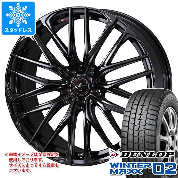 【タイヤ交換対象】スタッドレスタイヤ ダンロップ ウインターマックス02 WM02 235/50R18 97Q & レオニス SK 8.0-18 タイヤホイール4本セット235/50-18 DUNLOP WINTER MAXX 02 WM02|タイヤ1番