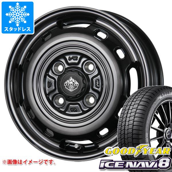 【タイヤ交換対象】エブリイワゴン DA17W用 スタッドレス グッドイヤー アイスナビ8 165/60R14 75Q ランドフット XFG タイヤホイール4本セット|タイヤ1番