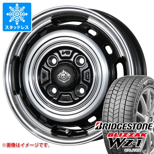 【タイヤ交換対象】スズキ ハスラー用 スタッドレス ブリヂストン ブリザック WZ-1 165/70R14 81Q ランドフット XFG タイヤホイール4本セット