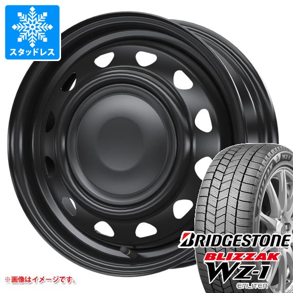 【タイヤ交換対象】スタッドレスタイヤ ブリヂストン ブリザック WZ-1 155/65R14 75Q ＆ ネオキャロ 4.5-14 タイヤホイール4本セット155/65-14 BRIDGESTONE BLIZZAK WZ-1｜タイヤ１番