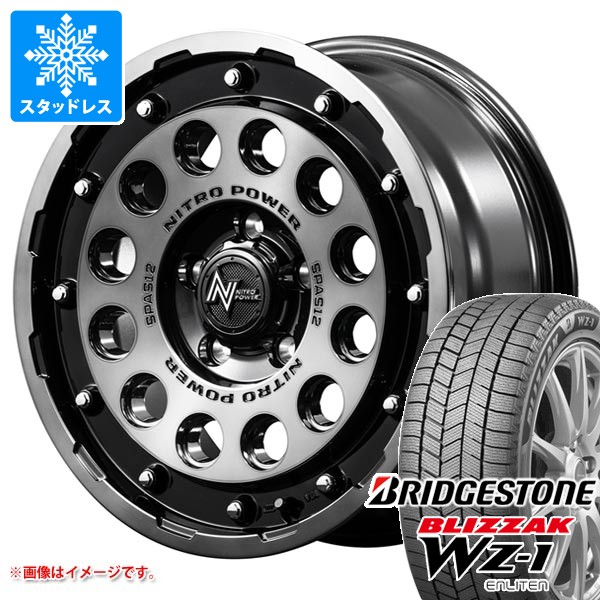 【タイヤ交換対象】ミツビシ デリカD5用 スタッドレス ブリヂストン ブリザック WZ-1 215/70R16 100Q ナイトロパワー H12 ショットガン タイヤホイール4本セット