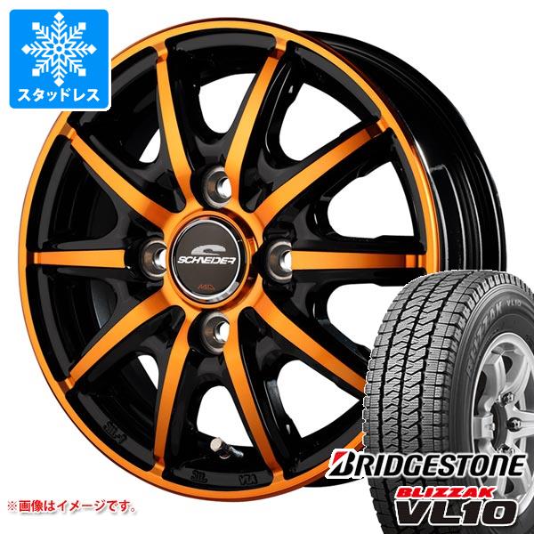 【タイヤ交換対象】スタッドレスタイヤ ブリヂストン ブリザック VL10 145/80R12 80/78N (145R12 6PR相当) ＆ MID ホイールズ RX10-K 3.5-12 タイヤホイール4本セット145/80-12 BRIDGESTONE BLIZZAK VL10